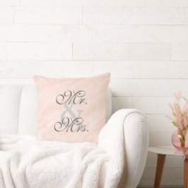 Almohada reversible de novia romántica con rubor