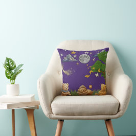 Almohada reversible de teddy con tema de día y noc