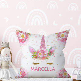 Almohada Reversible de Unicornios en Flor
