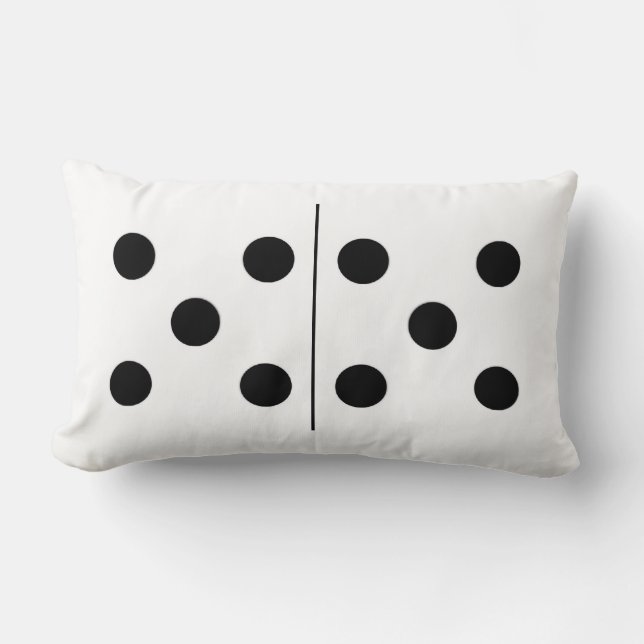 Almohada reversible del dominó del doble 5 (Anverso)