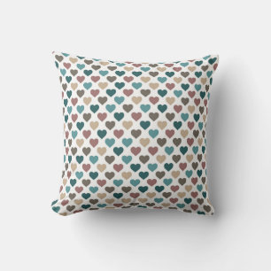 Almohada reversible del punto de polca/ corazón mu