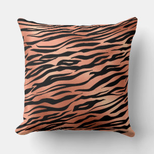 Almohada reversible del tigre naranja/marrón