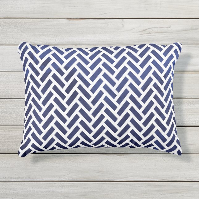 Almohada reversible japonesa azul marino (Anverso)