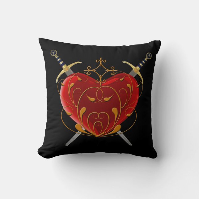 Almohada reversible para el corazón y las puñalada (Anverso)