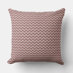 Almohada reversible Rust Brown Polka Dot/ Zig Zag