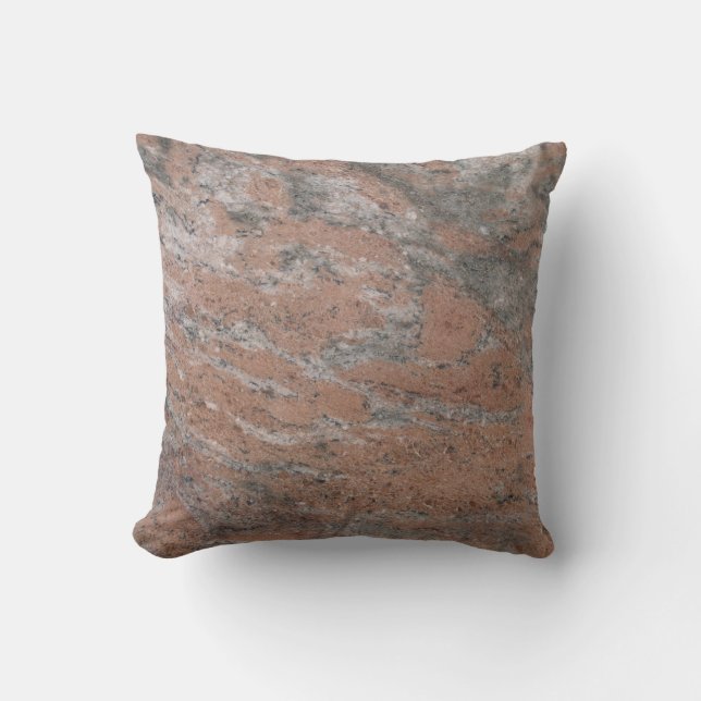 Almohada Reversible Texturizada Rosa y Gris (Anverso)