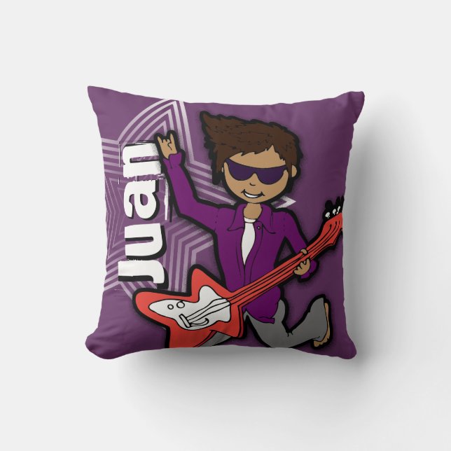 Almohada rockstar conocida de la púrpura del (Anverso)
