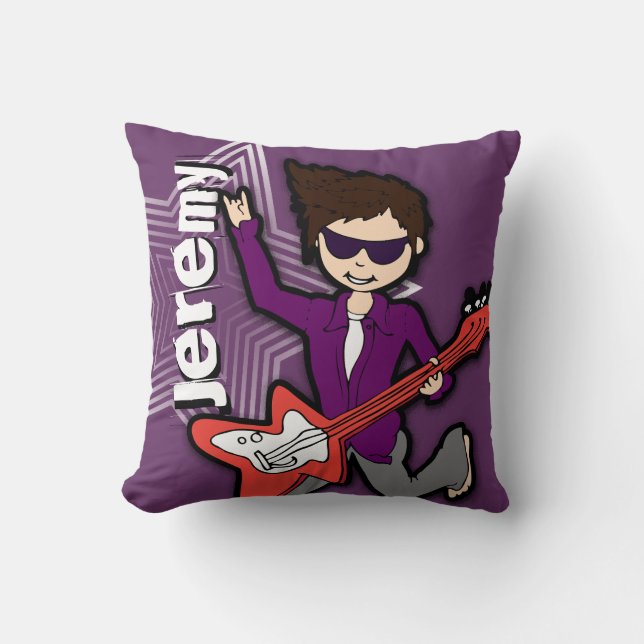 Almohada rockstar conocida de la púrpura del (Anverso)