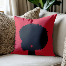 Almohada Roja Afrocentrica para Lanzar
