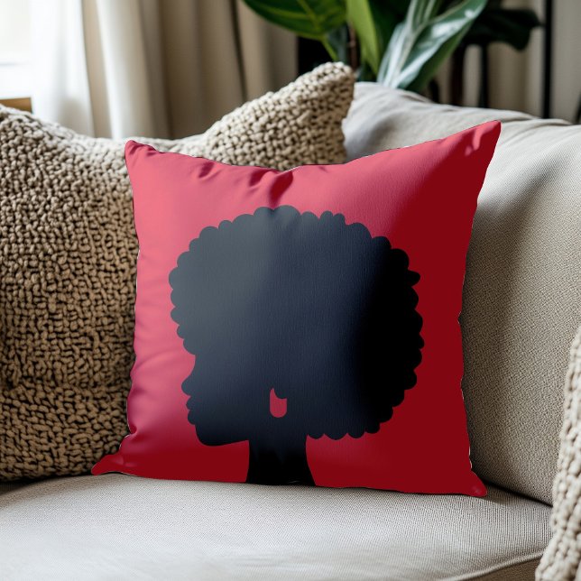 Almohada Roja Afrocentrica para Lanzar (Subido por el creador)