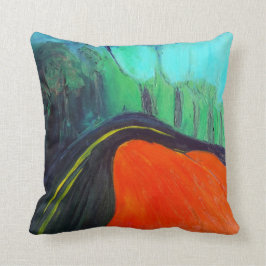 Almohada roja, azul y negra