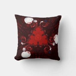 almohada roja blanca y azul de arte fractal