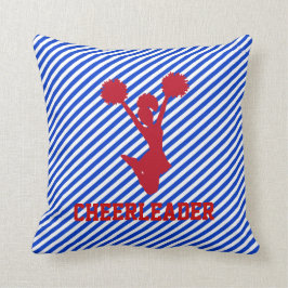 Almohada roja, blanca, y azul de la animadora