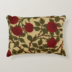 Almohada roja color de rosa