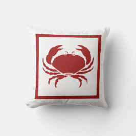 almohada roja CRAB exterior o interior