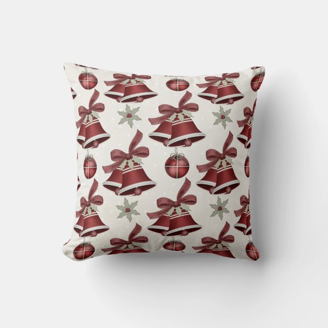 Almohada roja d3 del día de fiesta del navidad de (Anverso)