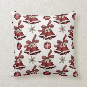 Almohada roja d3 del día de fiesta del navidad de