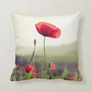 Almohada roja de la amapola