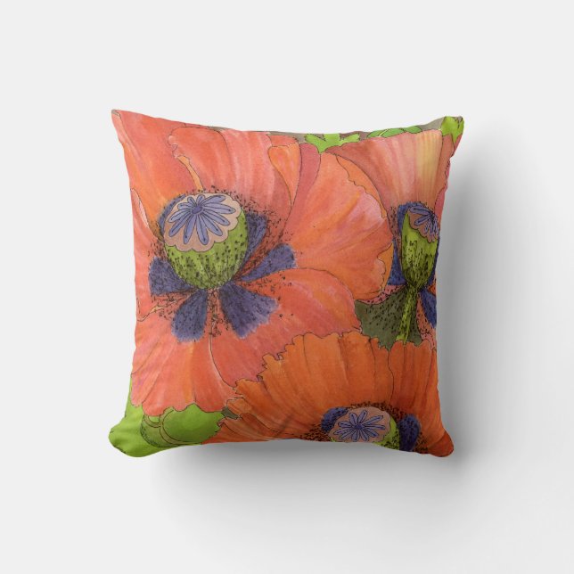 Almohada roja de la amapola (Anverso)
