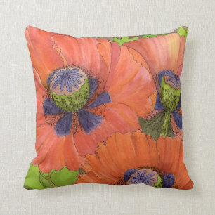 Almohada roja de la amapola