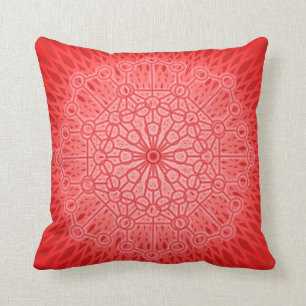 Almohada roja de la mandala de Chakra con