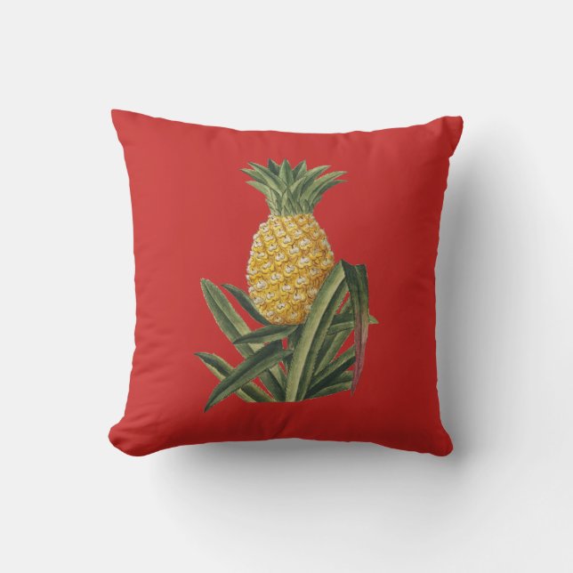 Almohada roja de la piña (Anverso)