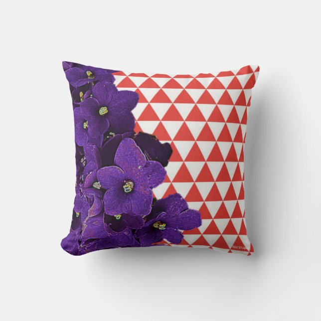 Almohada roja de la pirámide de la violeta (Anverso)