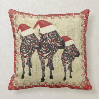 Almohada roja de Mojo de las cebras color de rosa