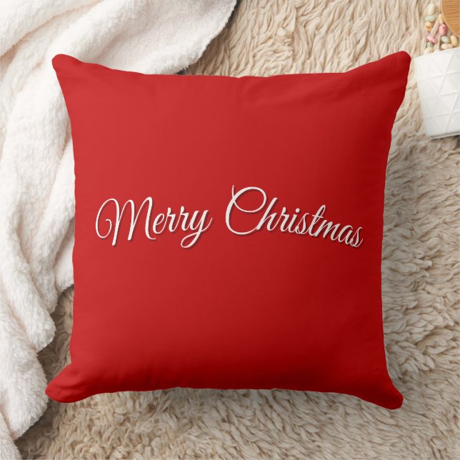 Almohada Roja de Navidad para Lanzar (Manta)