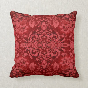 Almohada roja de rubíes de MoJo del estampado de
