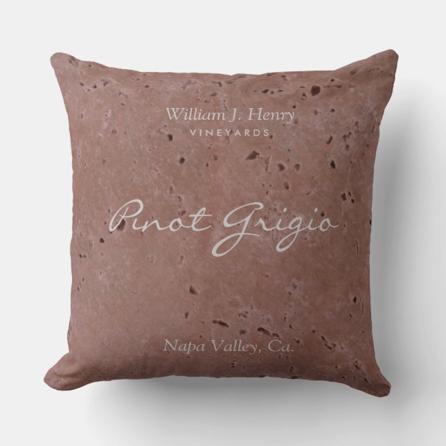 Almohada Roja de Viñedo de Vino (Anverso)