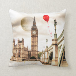Almohada ROJA del acento de Big Ben