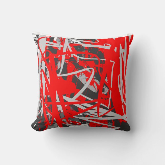 almohada roja del arte (Anverso)
