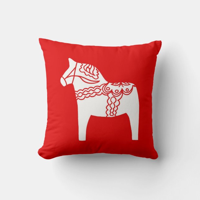 Almohada roja del caballo de Dala (Anverso)