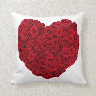 Almohada roja del corazón