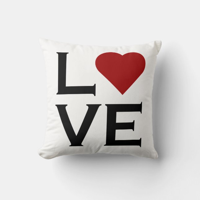 Almohada roja del corazón del amor (Anverso)