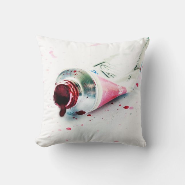 Almohada roja del diseño del arte moderno del (Anverso)