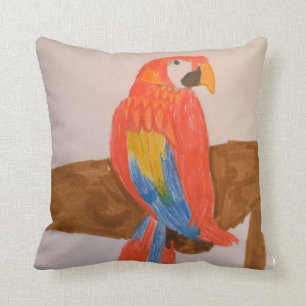 Almohada roja del loro de Toytastic