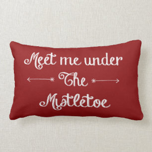 Almohada roja del muérdago