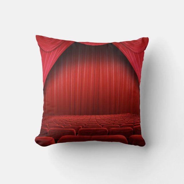 Almohada roja del sofá del tiro del teatro de la (Anverso)
