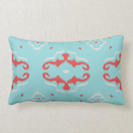 Almohada roja elegante moderna del ikat de la