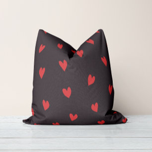 Almohada Roja Negra de Toque Amoroso
