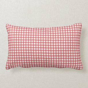 Almohada roja y blanca de la guinga