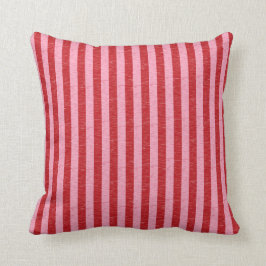 Almohada roja y rosada de las rayas