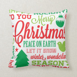 Almohada roja y verde del arte del subterráneo de