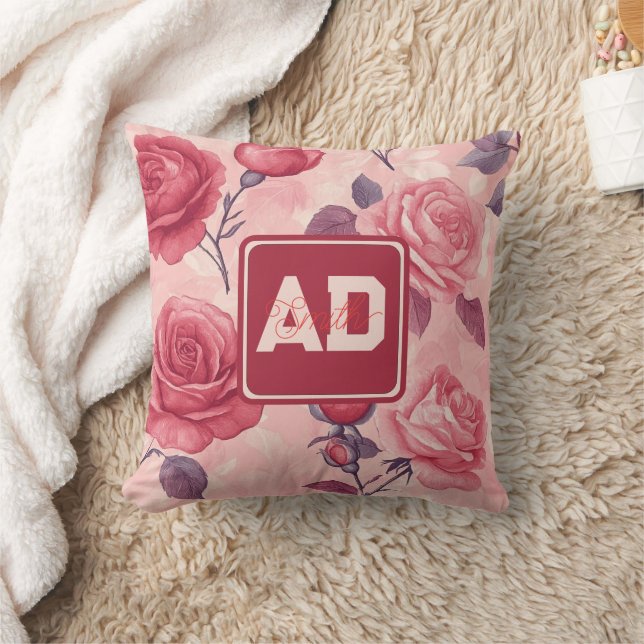 Almohada Romántica Chic Rosa Recuerdo (Manta)