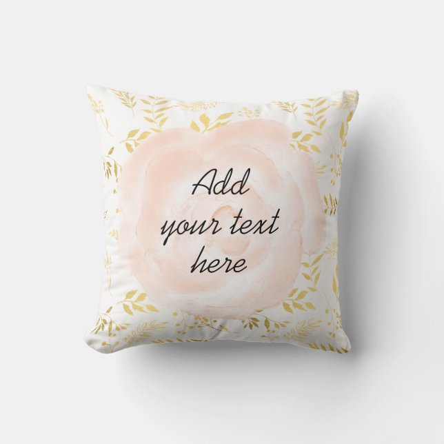 Almohada romántica con el texto completamente (Anverso)