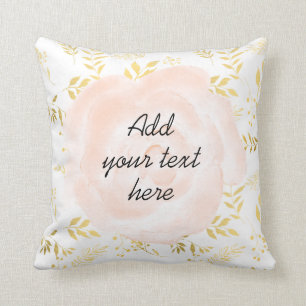 Almohada romántica con el texto completamente