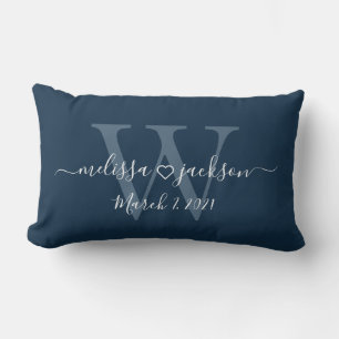 Almohada Romántica con Nombres, Inicial y Fecha