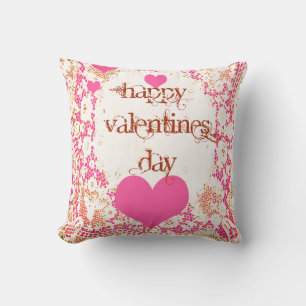 Almohada Romántica de Encaje Rosa Día de San Valen